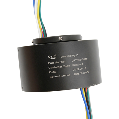 6 Circuit 15A Doorvoering Slipring 38.1mm 300rpm