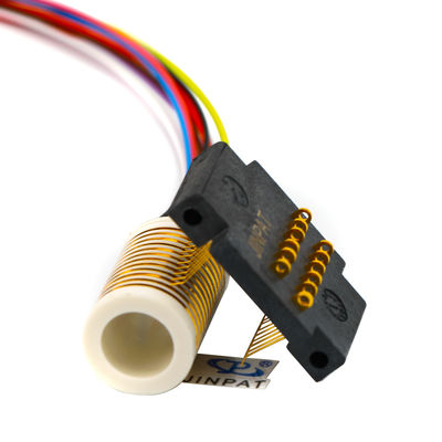 Compact 12 circuits gescheiden slip ring met 360° continue rotatie voor een soepele krachtoverdracht